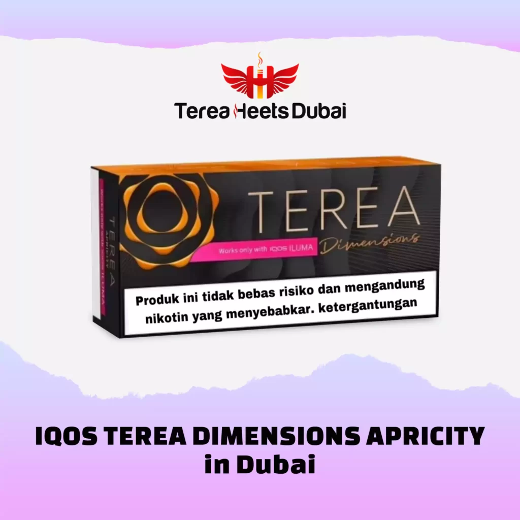 Order IQOS TEREA Dimensions Apricity Indonesian flavor for IQOS in UAE