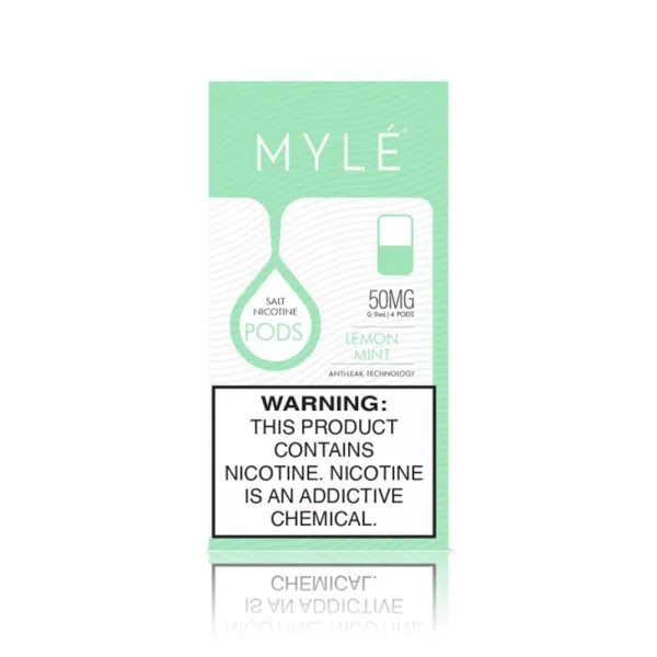 Myle V4 Lemon Mint Pod 1 MYLE V4 pod Lush Ice flavor in UAE – premium vape pods with cooling effect